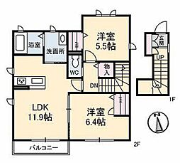ミサージュ 2LDKの間取図画像