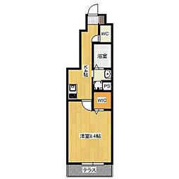 Serenade 1Kの間取図画像
