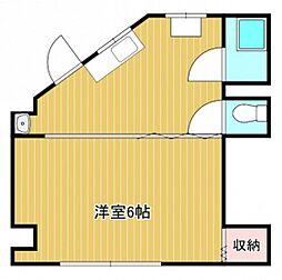 (株)黒住ビル 1DKの間取図画像