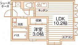 ファーストステージ大供 1LDKの間取図画像