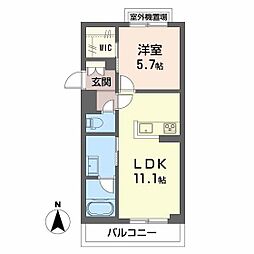 シャーメゾン ノーススクエア 1LDKの間取図画像