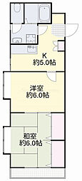 ウッドウォーム景山 2Kの間取図画像