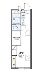 レオパレス川北 1Kの間取図画像