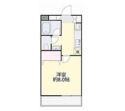ヴァンテアン東山 1Kの間取図画像