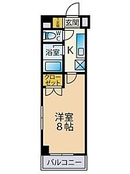 塩田商事ビル 1Kの間取図画像