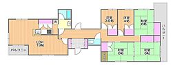 大河原BLD 5LDKの間取図画像