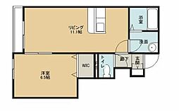 i.S延友C 1LDKの間取図画像