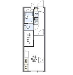 レオパレス総社南パル2 1Kの間取図画像