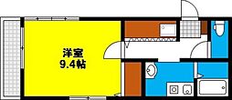 メゾンシャンティー 1Kの間取図画像