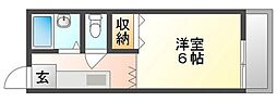 サンフレンズ 1Kの間取図画像