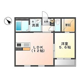 ル・シエル 1LDKの間取図画像