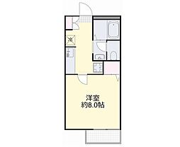 パセーラ21 1Kの間取図画像