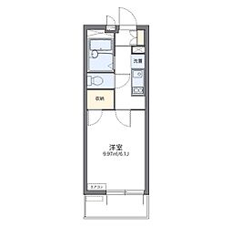 レオパレスゆう 1Kの間取図画像