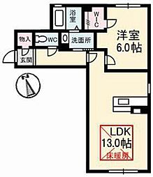 ニュアージュ 1LDKの間取図画像