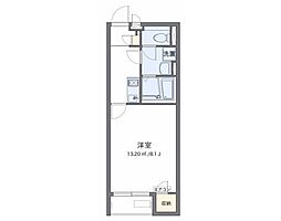 クレイノY 1Kの間取図画像
