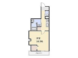 仮)箕島新築アパート 1Kの間取図画像