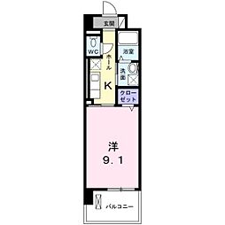 セントラルヒルズ昭和町 1Kの間取図画像