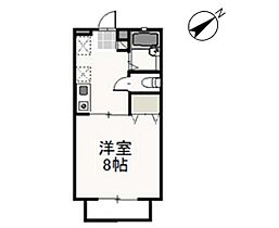 岡山県岡山市北区中原（賃貸アパート1K・2階・26.49㎡） その2