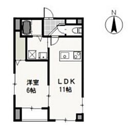 FLATT&T 1LDKの間取図画像