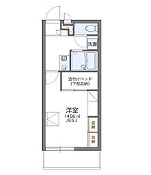 レオパレスクレベール 1Kの間取図画像