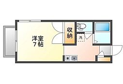 サンヴィレッジ山内 1Kの間取図画像