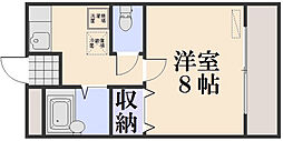 ファンテイル青江 1Kの間取図画像