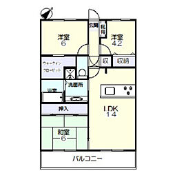 サーパス医大南 3LDKの間取図画像