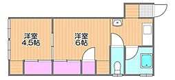 サンジェルマン番町 2DKの間取図画像