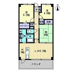 ホーフパルク 3LDKの間取図画像