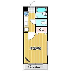 サウスウインド24 1Kの間取図画像