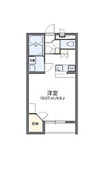 レオパレス芳田 ワンルームの間取図画像