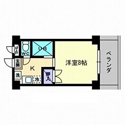 レジデンス春日町 1Kの間取図画像