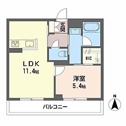 シャーメゾン ノーススクエア 1LDKの間取図画像