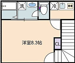 仮称)津島東2丁目新築アパート 1Kの間取図画像