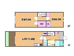 GRACECOCO 2LDKの間取図画像