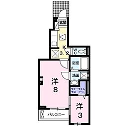プレイスワン 2Kの間取図画像
