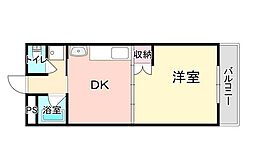 サンシャイン・平田 1DKの間取図画像