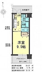 福富グラードマンション 1Kの間取図画像