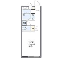 レオパレスクレールJ・K 1Kの間取図画像
