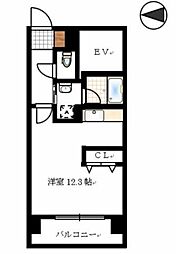 ヒルズ・K2東中央町 ワンルームの間取図画像