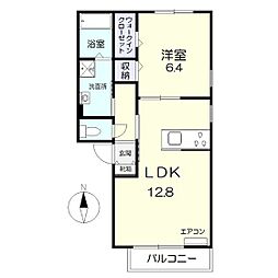 シェーナ 1LDKの間取図画像