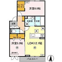 岡山県岡山市中区西川原1丁目（賃貸アパート2LDK・1階・59.34㎡） その2