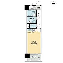 岡山県岡山市北区内山下1丁目（賃貸マンション1R・4階・26.88㎡） その2