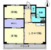 岡山県岡山市北区田中（賃貸マンション2LDK・3階・65.90㎡） その2