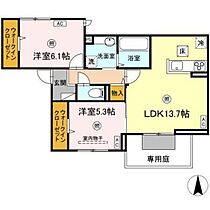 岡山県岡山市北区東古松2丁目（賃貸アパート2LDK・1階・61.07㎡） その2