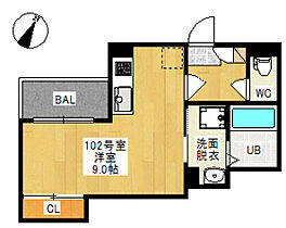 岡山県岡山市北区西崎本町（賃貸アパート1R・1階・25.87㎡） その2