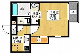 岡山県岡山市北区下伊福本町（賃貸アパート1K・1階・25.73㎡） その2