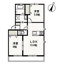 岡山県岡山市北区小山（賃貸アパート2LDK・1階・55.89㎡） その2