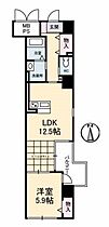 岡山県岡山市北区寿町（賃貸マンション1LDK・7階・47.06㎡） その2