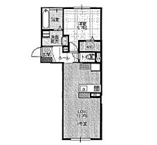 岡山県岡山市南区新保（賃貸アパート1LDK・1階・43.44㎡） その2